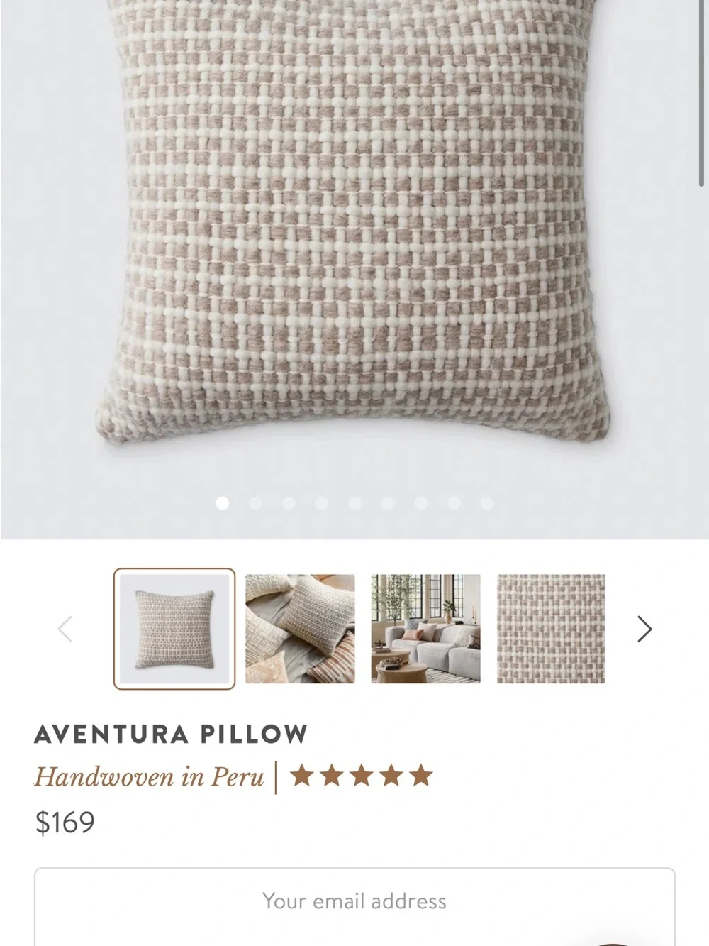 The Citizenry Aventura Sand Accent Pillow (18in x 18in)